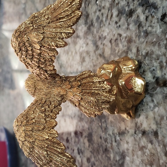 JAY STRONGWATER, DAVIS GOLDEN EAGLE FIGURINE 18K GOLD PLATED - Picture 4 of 5